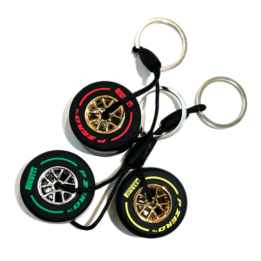 Pirelli Wheel & Tire Keychain